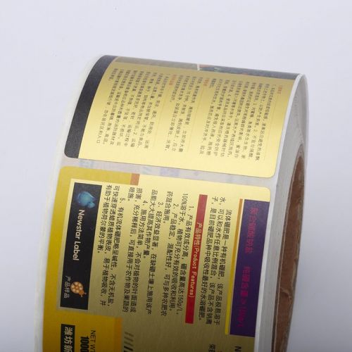 金卡纸覆亚膜不干胶标签